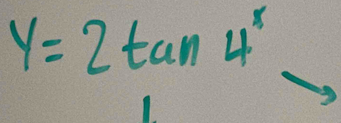 y=2tan 4^x