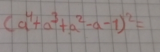 (a^4+a^3+a^2-a-1)^2=