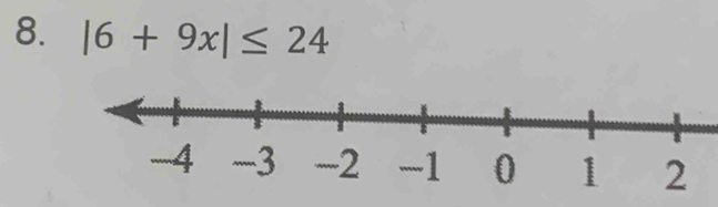 |6+9x|≤ 24