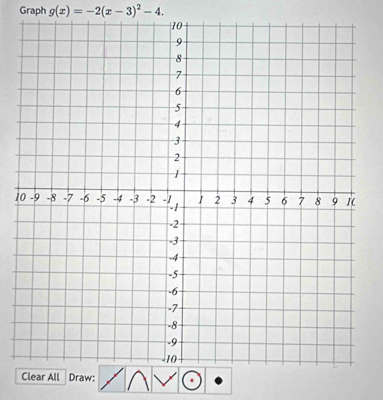 Graph g(x)=-2(x-3)^2-4. 
1