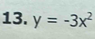 y=-3x^2