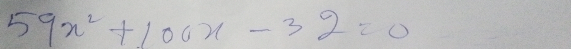 59x^2+100x-32=0