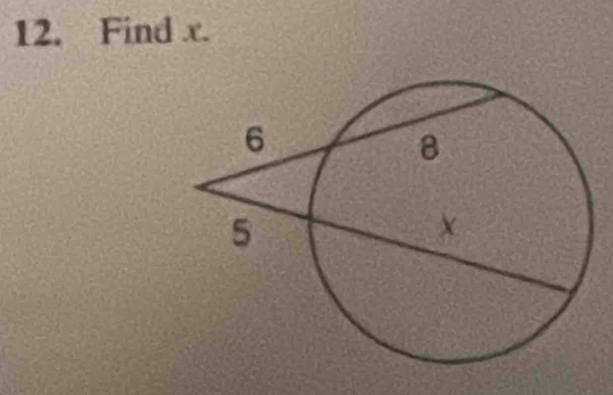 Find x.