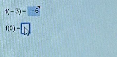 f(-3)=-6
f(0)=□