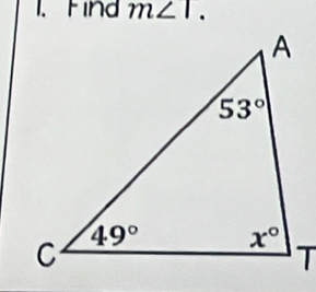 Find m∠ 1.