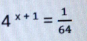 4^(x+1)= 1/64 