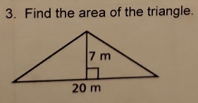 Find the area of the triangle.