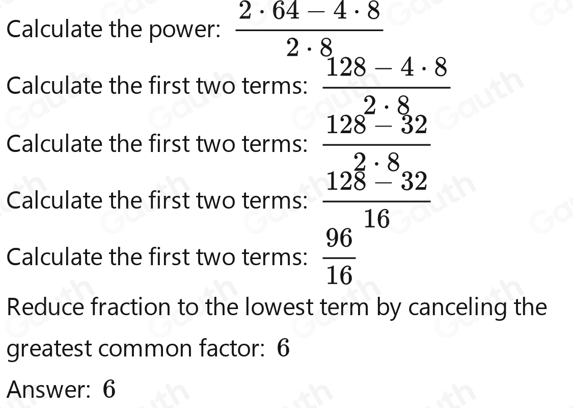 Solved: (2· 8^2-2^2· 8)/2· 8 [Others]