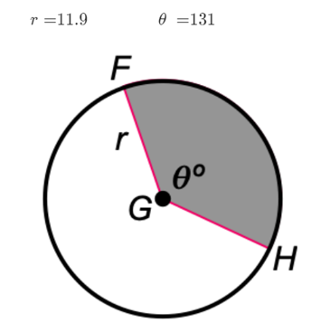 r=11.9 θ =131