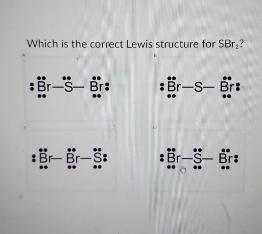 Which is the correct Lewis structure for SBr_2