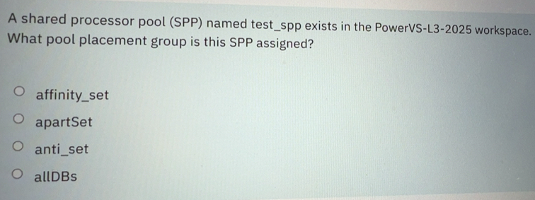 Gelöst:A shared processor pool (SPP) named test_spp exists in the ...