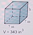 V=343in^3