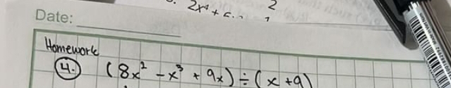 2x^4+c. 2 
Date: 
_ 
7