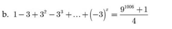 1-3+3^2-3^3+...+(-3)^x= (9^(1006)+1)/4 