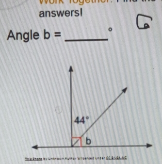 answers!
Angle b= _。
CC Br-SA-NC