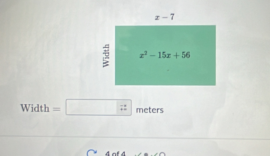 Width =□ m eters
4 of 4