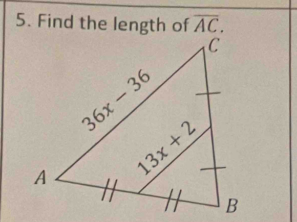 Find the length of overline AC.