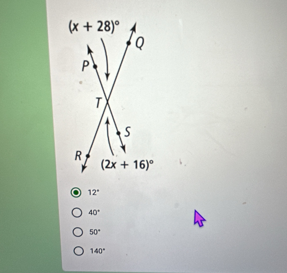 12°
40°
50°
140°