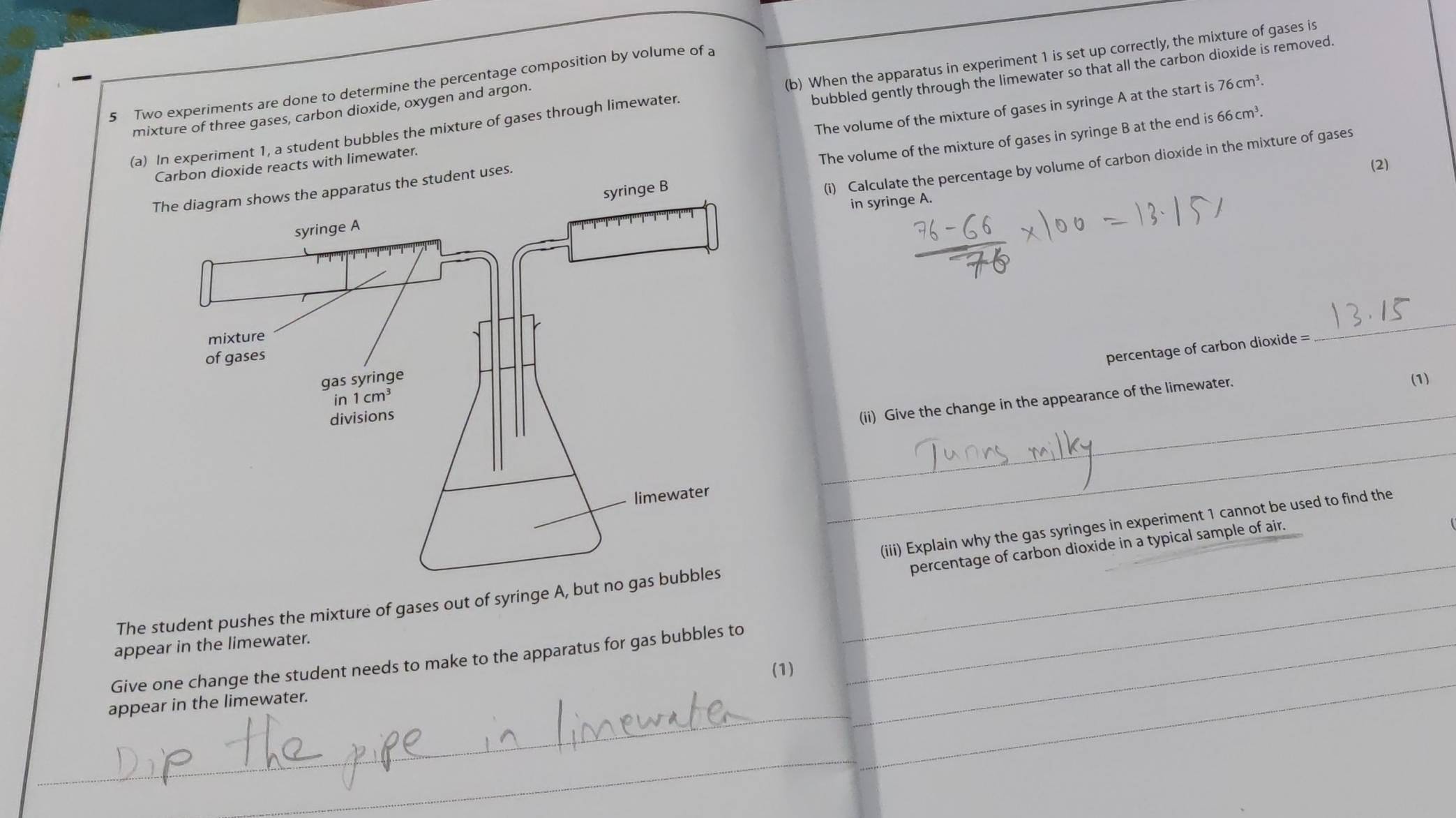 Solved: Two experiments are done to determine the percentage ...