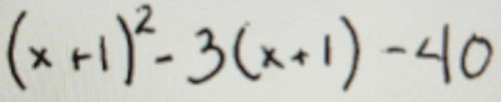 (x+1)^2-3(x+1)-40