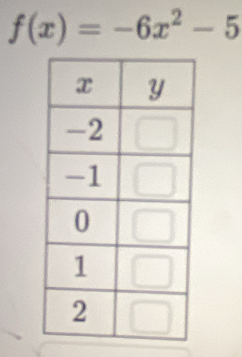 f(x)=-6x^2-5