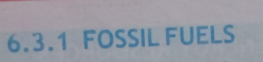 FOSSIL FUELS