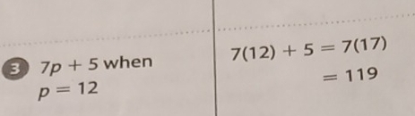 3 7p+5 when 7(12)+5=7(17)
=119
p=12