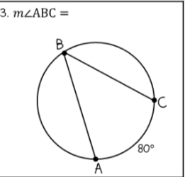 m∠ ABC=
A