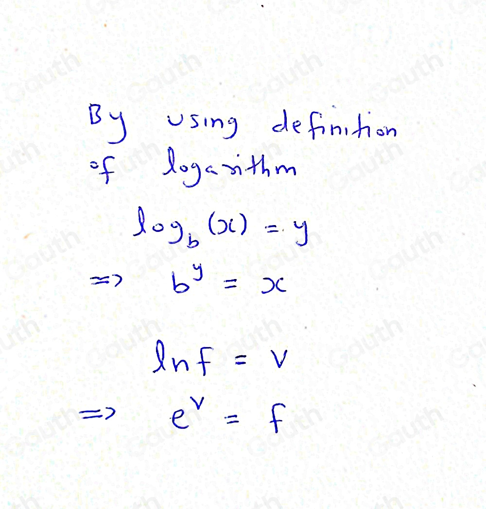 Solved: Write an equivalent exponential equation n f=v [Math]