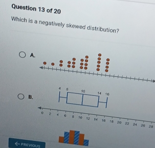 Which is a negatively skewed distribution?
28
PREVIOUS