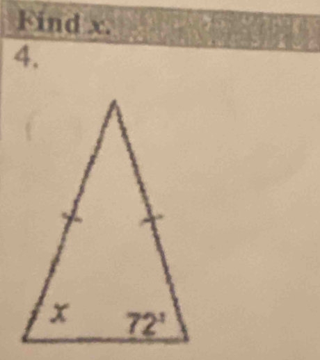 Find x.
4.