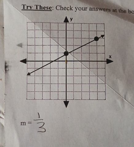 Try These: Check your answers at the bo
m=