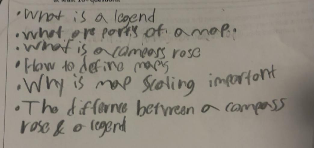 Solved: what is a legend what ore ports of amap.. what is a cameors ...