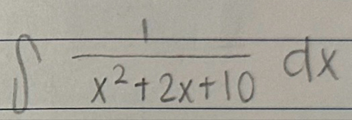  1/x^2+2x+10 dx