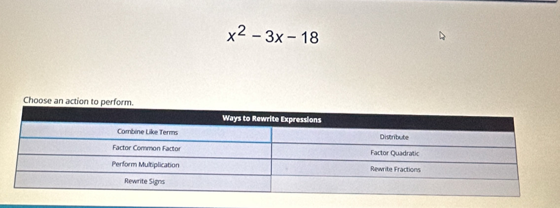 x^2-3x-18
Choos