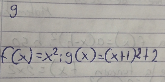 f(x)=x^2; g(x)=(x+1)^2+2