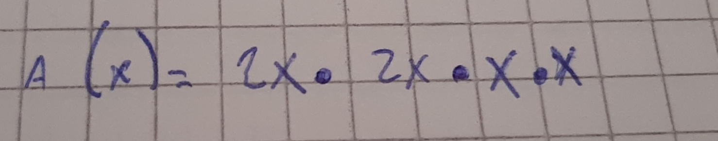 A(x)=2x· 2x· x· x