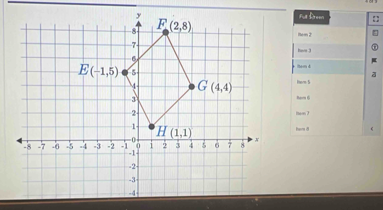 Full s reen
1tem 2
Item 3
Item 4
a
Itern 5
Item 6
Item 7
ltem 8