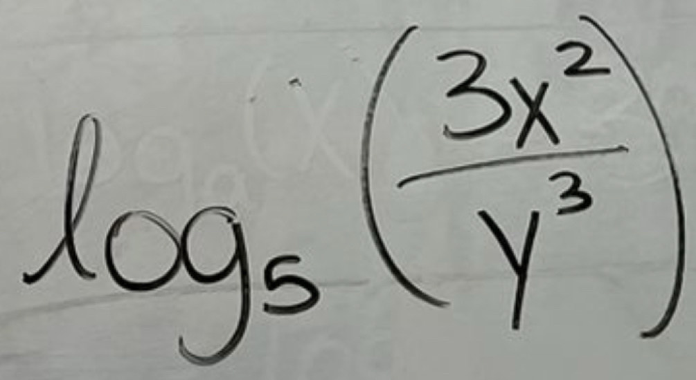 log _5( 3x^2/y^3 )