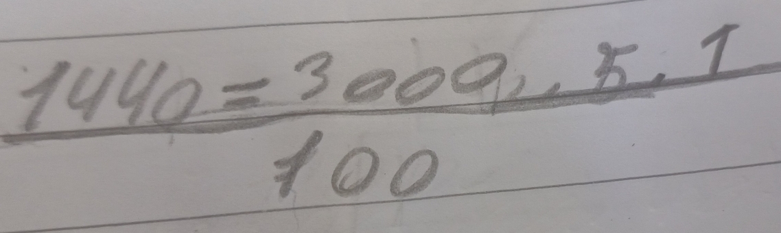  (1440=3000,5.1)/100 