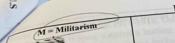 in
M= Militarism