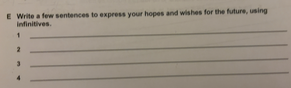 Solved: Write a few sentences to express your hopes and wishes for the ...