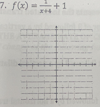 f(x)= 1/x+4 +1