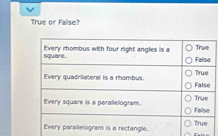 True or False? 
Falco