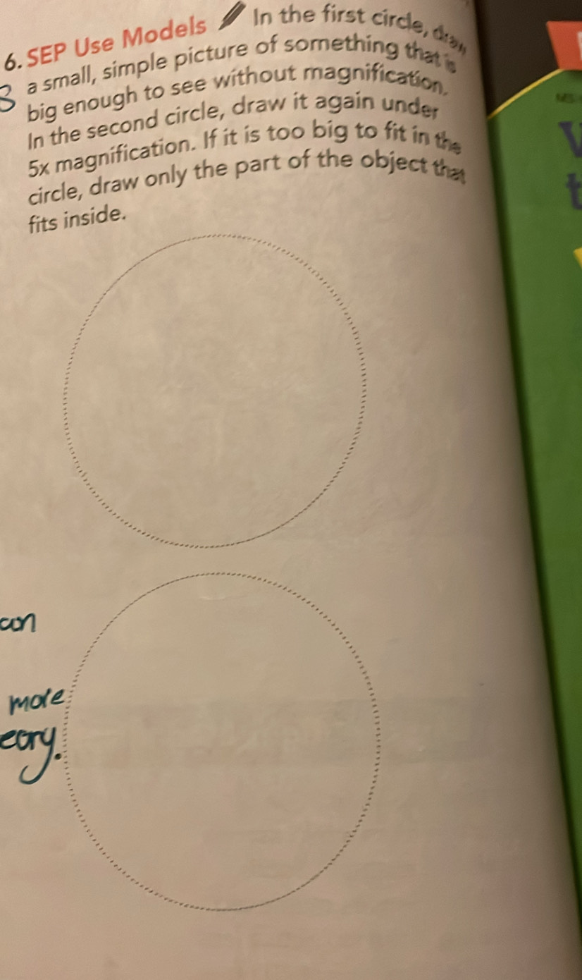 Solved: SEP Use Models In the first circle, dar a small, simple picture ...