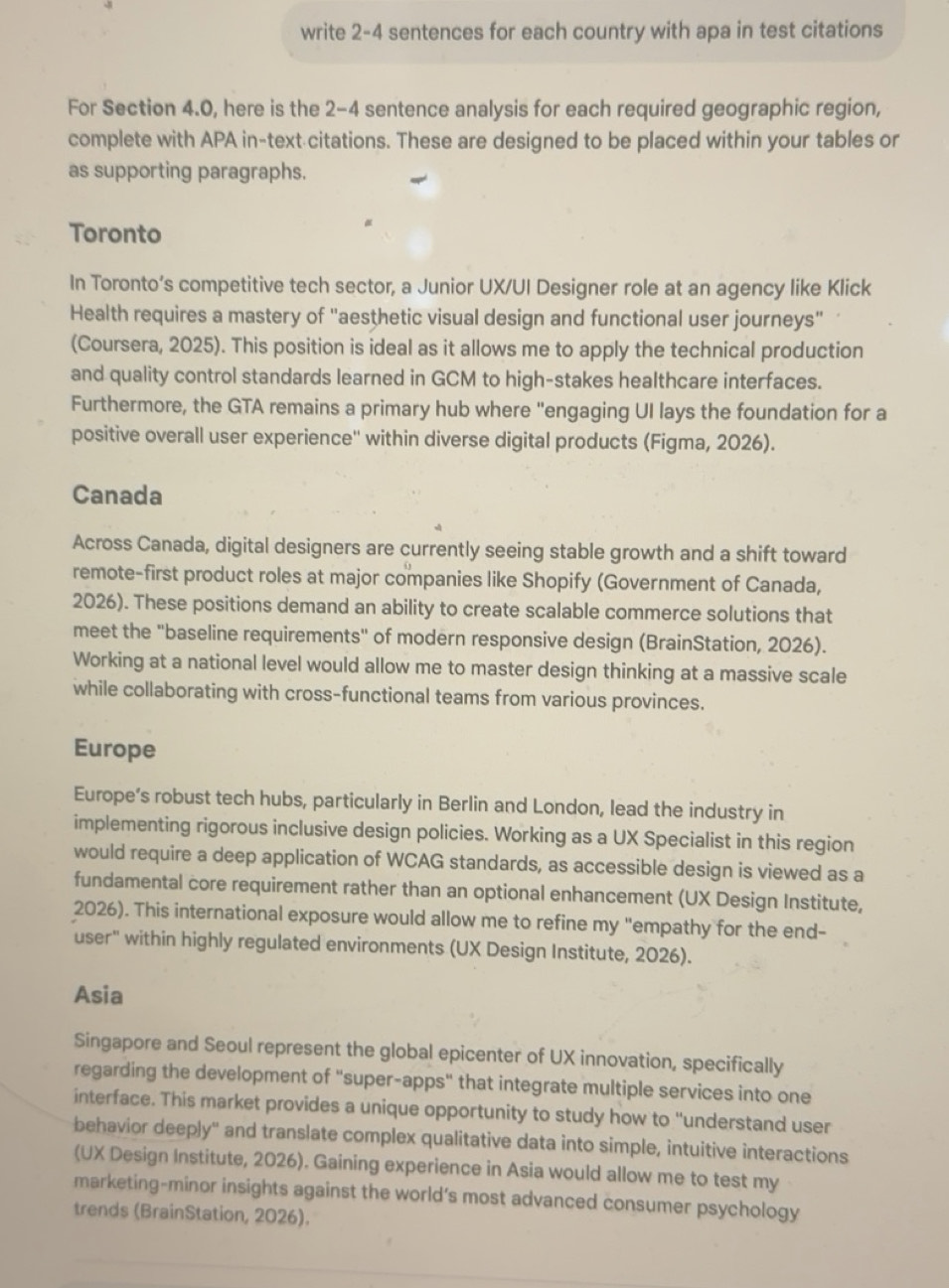 Solved: write 2-4 sentences for each country with apa in test citations ...