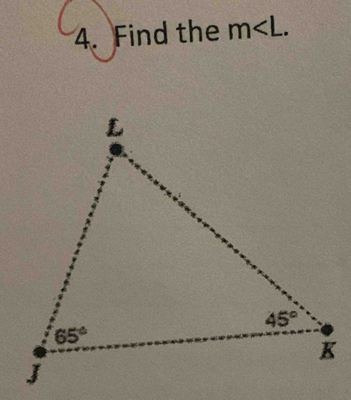 Find the m∠ L.