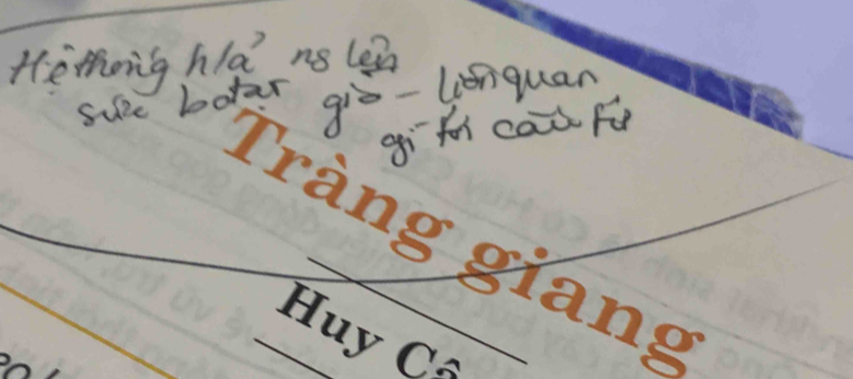 Tràng giang 
Huy Cô