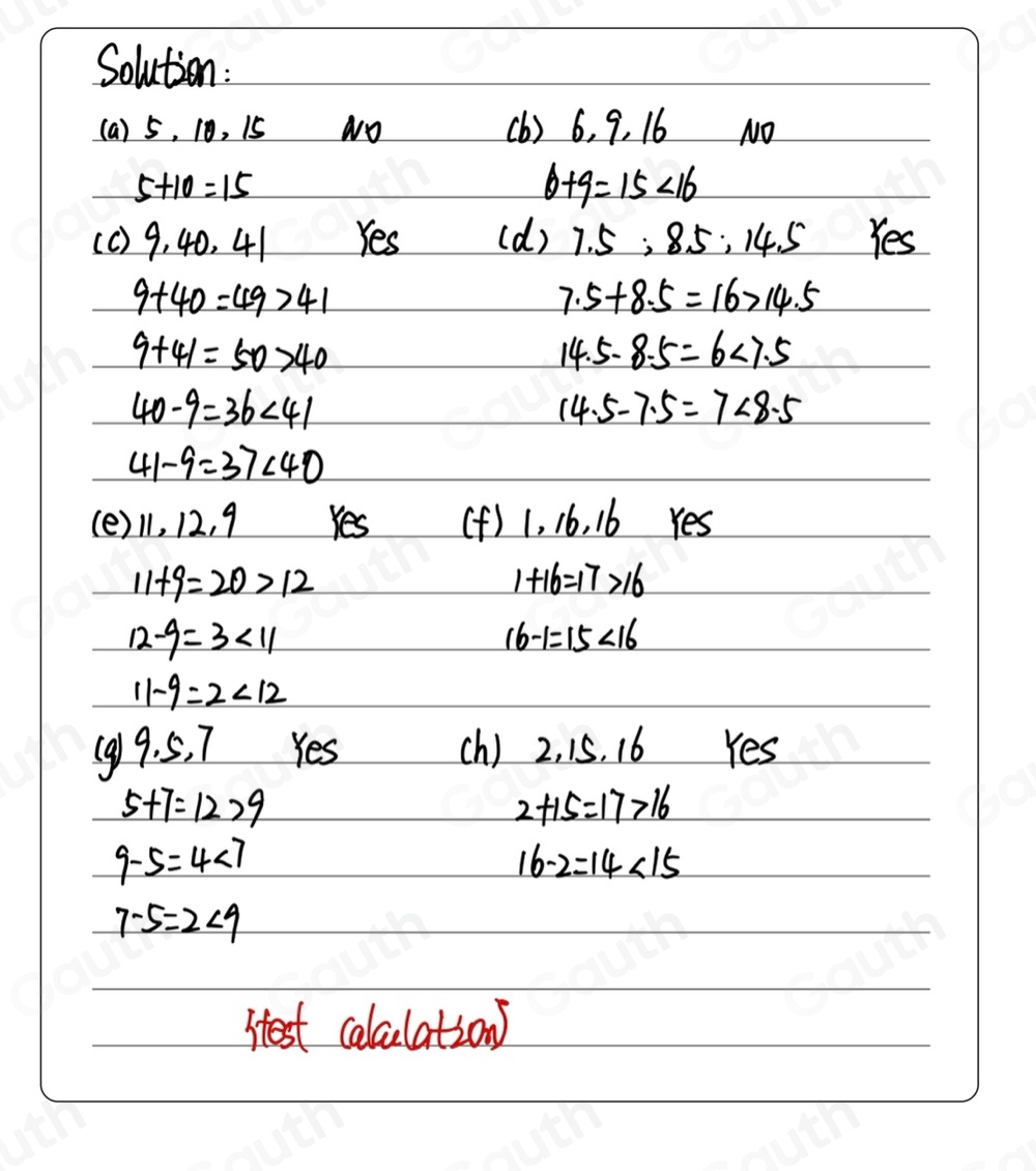 Solved: ACTIVITY 1: Directions: Decide whether each set of numbers can ...