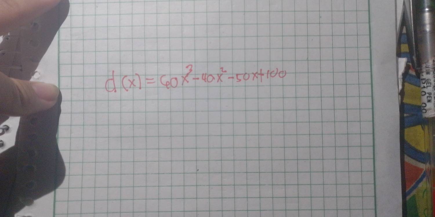 d(x)=60x^3-40x^2-50x+100